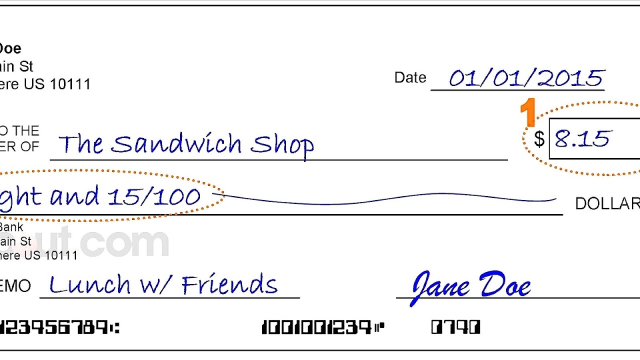 How To Fill Out Checks