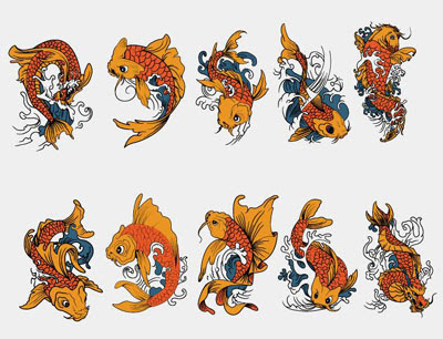 cartoon tattoo design pictures of koi fish tattoos