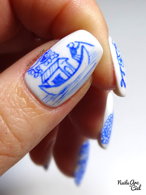 Nail art - Porcelaine Asiatique + mini concours par Nails Arc en Ciel