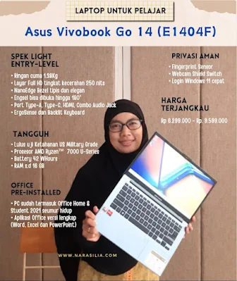 Review ASUS Vivobook Go 14 (E1404F), Laptop Pelajar Entry-Level Terbaik Harga Terjangkau