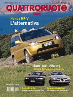 Quattroruote 521 - Marzo 1999 | ISSN 0035-5917 | TRUE PDF | Mensile | Motori | Prove su Strada | Automobili | Listino Prezzi
Quattroruote è una rivista mensile italiana di automobilismo, fondata dall'imprenditore marchigiano Gianni Mazzocchi nel febbraio 1956, con l'obiettivo di creare una rivista per il «guidatore medio», ben presto divenuta la più venduta in Italia nel suo genere. Negli anni ha esteso la sua diffusione, stringendo accordi con diverse testate internazionali, in nazioni quali Russia, Cina, Romania e nel 2007 in Inghilterra, inaugurando una partnership con Top Gear.