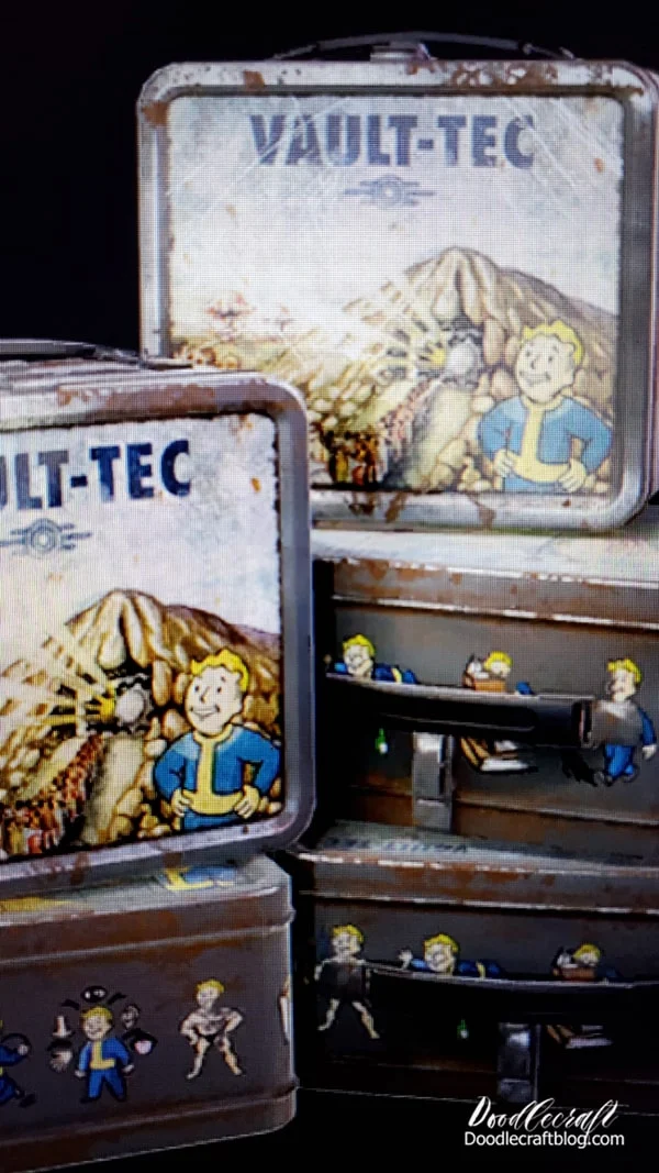 Get a random item or a Nuka Cola in Fallout 4, Share a perk with friends in Fallout 76, get a prize in Fallout Shelter!   Fallout lunchboxes are so much fun!   Okay, really, I had no clue what they were for when I played Fallout 76 for a long time.    We'd just open them up at a train station and take pictures in photomode of us holding the lunchbox up in the air and confetti falling all around us.   Lol.    Then we realized they assigned random perks, so then we started opening them right before big events.   It's part of the fun to figure new things out.