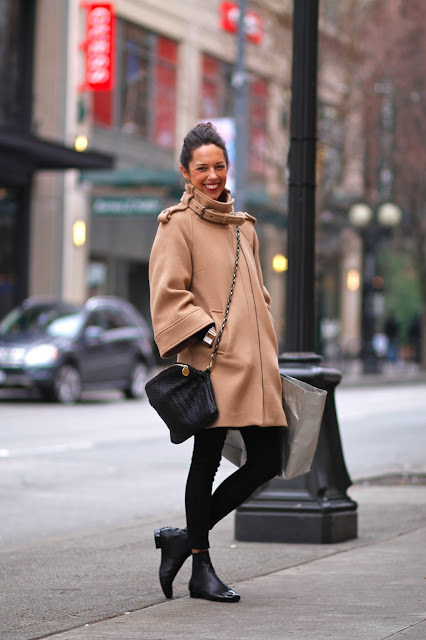 Sarah Miller Camel Coat Seattle Street Style fashion it's my darlin'