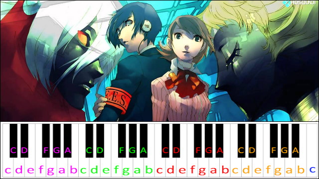 The Battle for Everyone's Souls (Persona 3) Piano / Keyboard Easy Letter Notes for Beginners