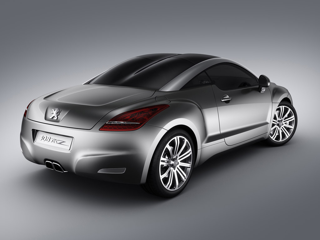 Peugeot RCZ back side view in SILVER color car images in 2 doors