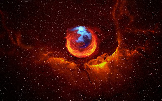 Firefox in Space wallpaper