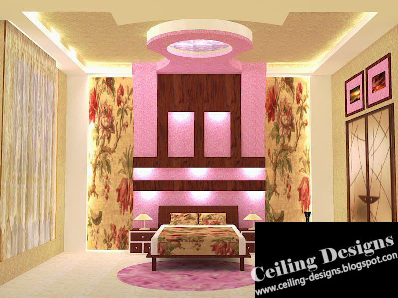luxury fall ceiling designs for bedrooms with side lights