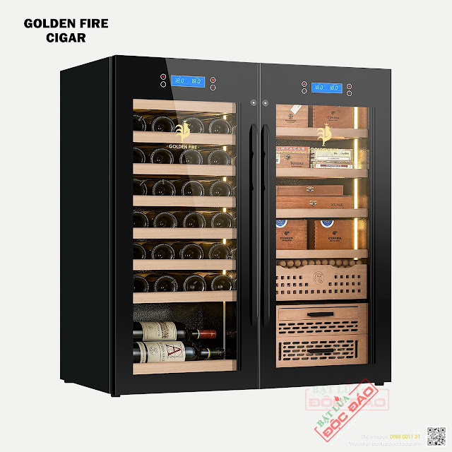 Golden Fire SC31-098 tủ xì gà kết hợp rượu vang Tu-bao-quan-xi-ga-va-ruou-vang-golden-fire-sc31-098