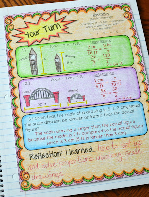 7th Grade Math Interactive Notebook