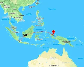 Batik air flight route Jakarta to Manokwari