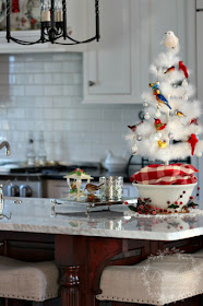 Christmas kitchen early morning shadows.