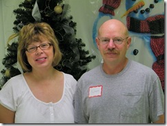 Lori (helped lead singing today) & Norm 