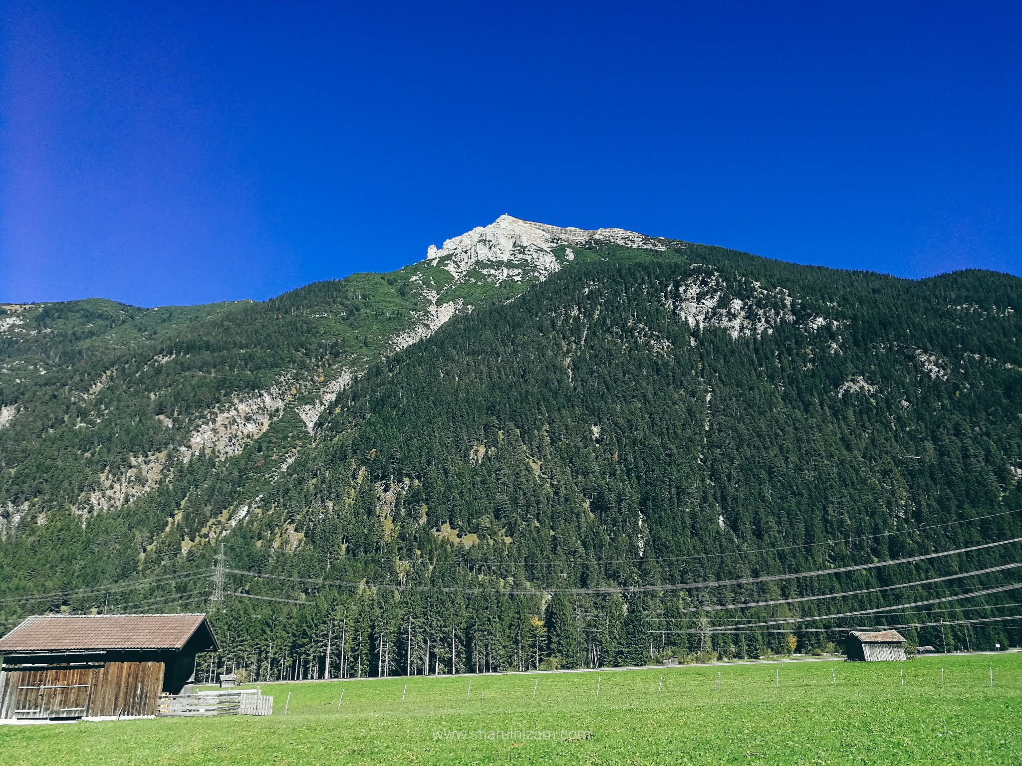 Mengutip Daun Maple Di Eibsee Bersaksikan Gunung Zugspitze