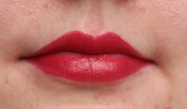 Photograph of Red Carpet rose gold lipstick on the lips