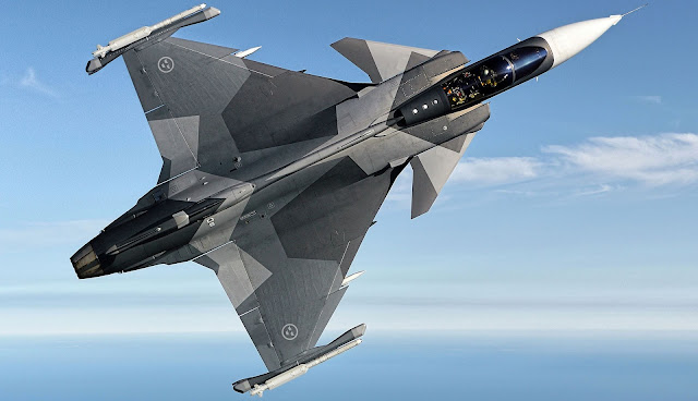 A JAS-39F Gripen Aircraft, Photo by Saab AB