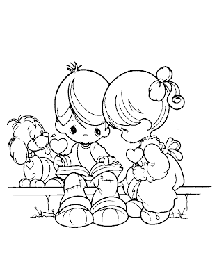 Precious Moments for Love Coloring Pages