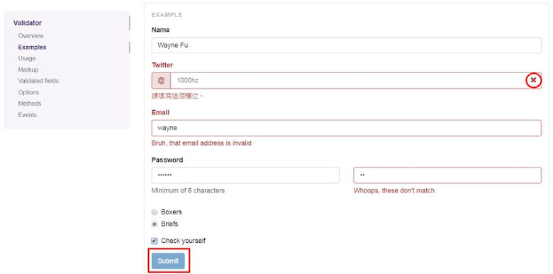 bootstrap-validator-1-Bootstrap 表單驗證外掛 Validator，美觀輕鬆好上手