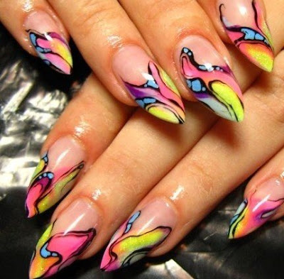 nails art design. Birthday Nail Art - Colorful