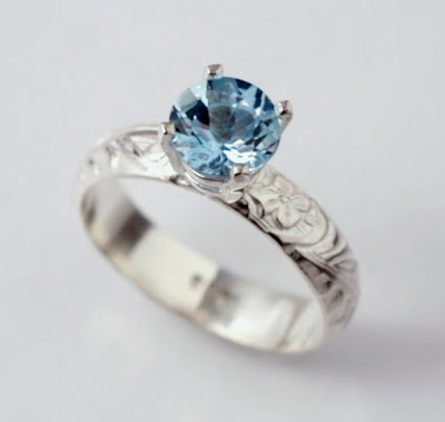 Aquamarine Engagement Ring