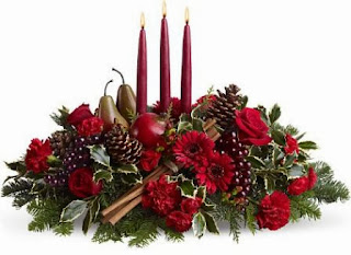 Christmas Centerpieces with Flowers, Part 1