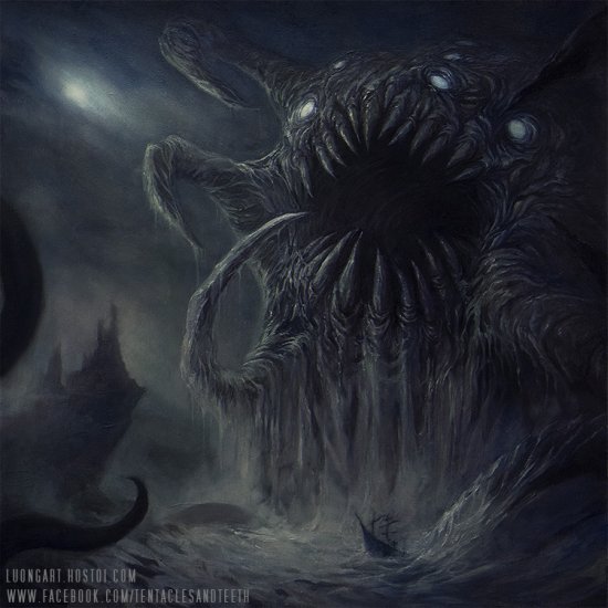 Richard Luong TentaclesandTeeth deviantart ilustrações terror monstros cthulhu seres cósmicos horror inferno sombrio