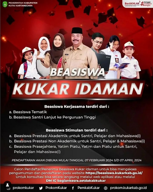 Beasiswa Kukar Idaman Tahun 2024, Ini Info Detailnya