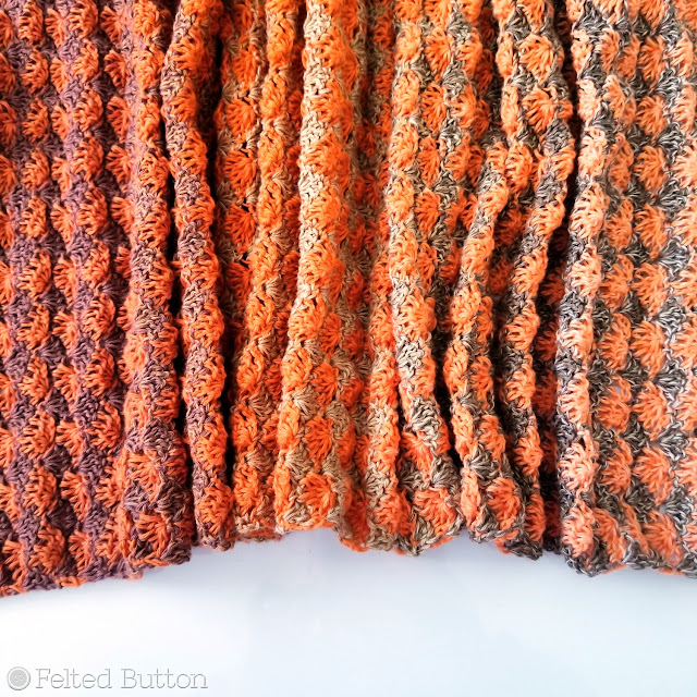 Duo Shawl--crochet pattern made with Scheepjes Whirls by Susan Carlson of Felted Button
