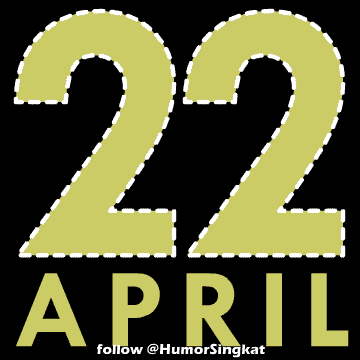 22 April animasi gambar  bergerak  kalender Display 