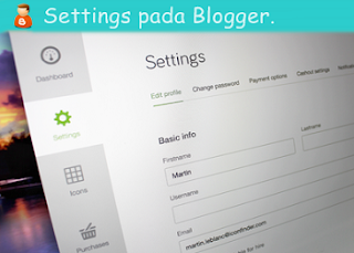 setting dashboard blogger