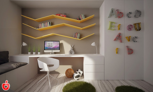 modern built-in kids rooms ideas