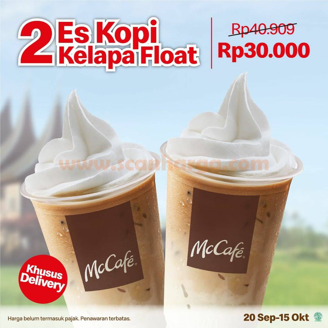 Promo Mconalds Beli 2 Es Kopi Kelapa Float harga Rp. 30.000