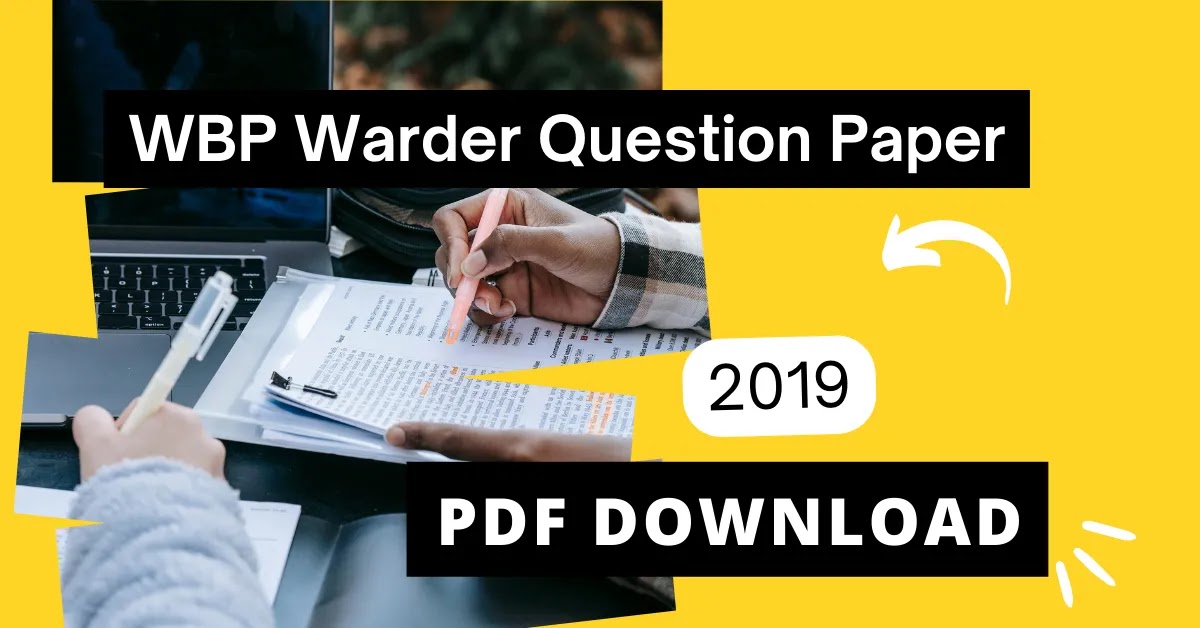 WBP Warder Question Paper 2019 in Bengali PDF Download