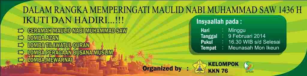 KKN Unsyiah 2014: Maulid Nabi Muhammad SAW 1436 H