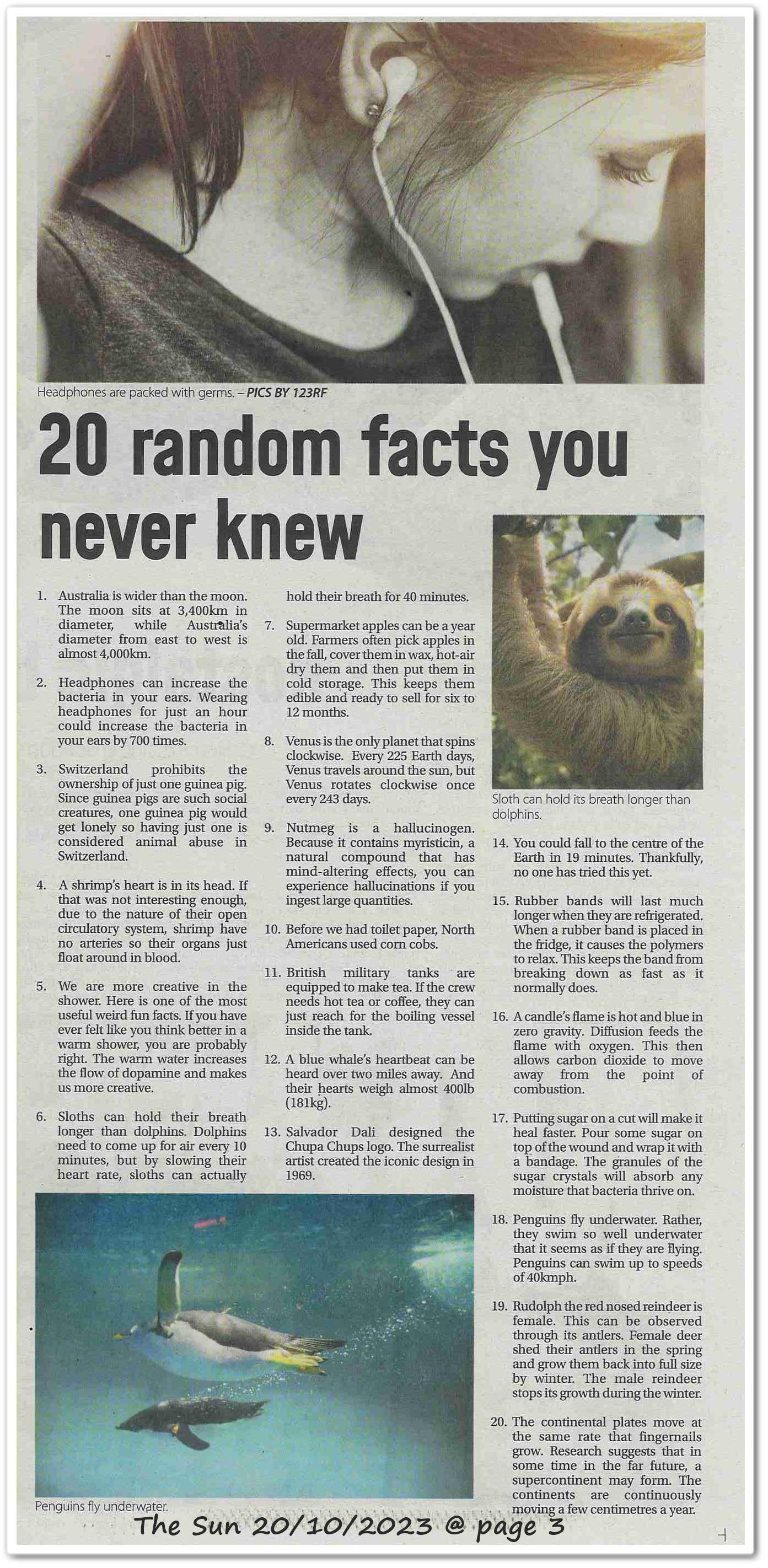 20 random facts you never knew