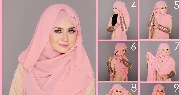 38 Model  Tutorial Hijab Segi  Empat  Modis Simple Elegan 