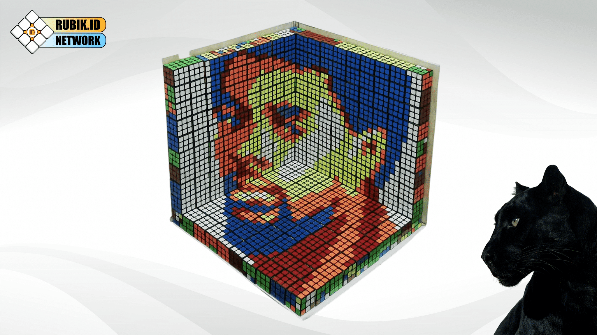 Chadwick Boseman The Black Panther Rubik's Cube Art Mosaic 3D