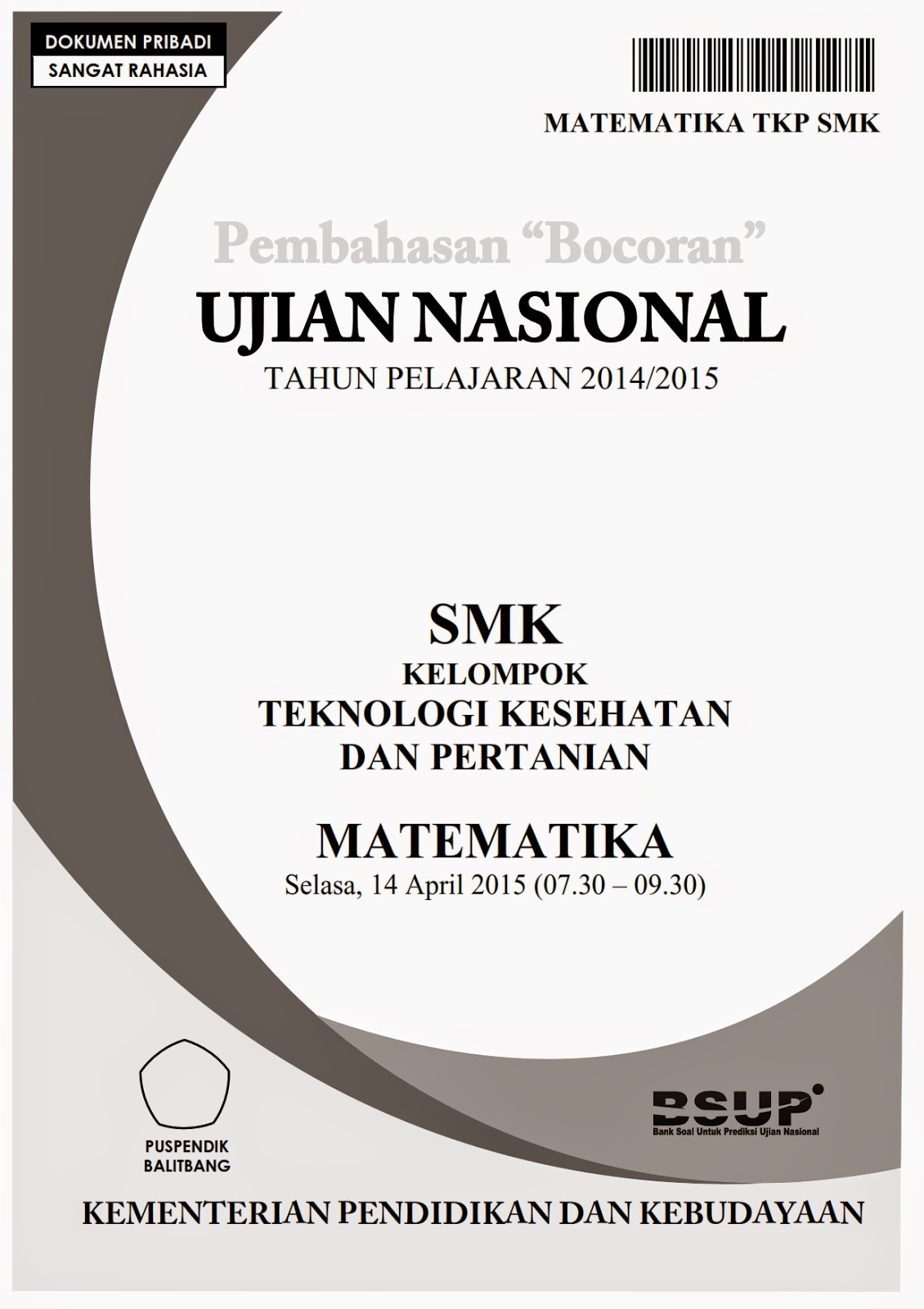 Pembahasan Bocoran Soal Un Matematika Tkp Smk 2015