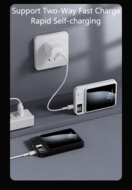 Magnetic Fast Charging External Battery Charger For All Phones