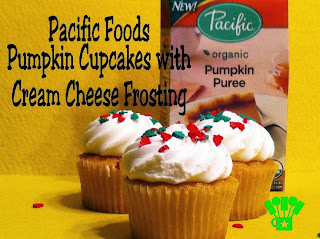Pacific Foods Pumpkin Cupcakes with Cream Cheese Frosting Recipe