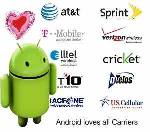 supported provider carrier by android google