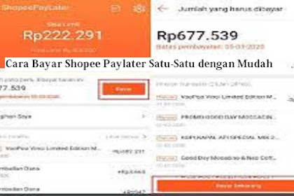 cara bayar shopee paylater satu satu