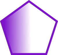 Violet pentagon with border, half transparent