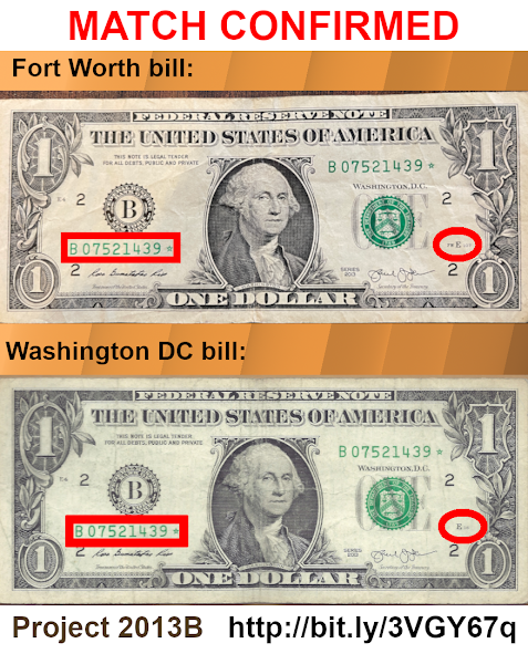 Project 2013B Confirmed Match of duplicate serial number on series 2013B star notes