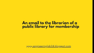 An email to the librarian of a public library for membership. 