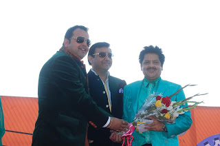Mr. Kushal Dev Rathi,Mr. Neeraj Sharma with Udit Narayan at ECNON Sportsland Farms