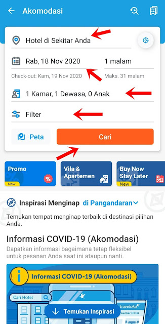 Cara Booking Hotel di Aplikasi Traveloka