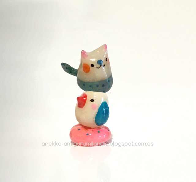 donut, bird and cat anekka handmade