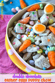 malt cereal coated in milk chocolate and icing sugar and tossed with Easter treats