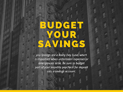 Budget your money, paycheck