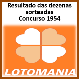 Sorteio 1954 resultado da lotomania